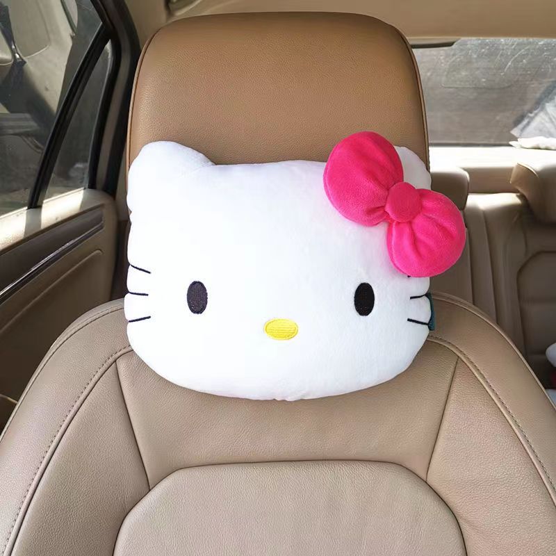 Cute car headrest Cushion Seat belt