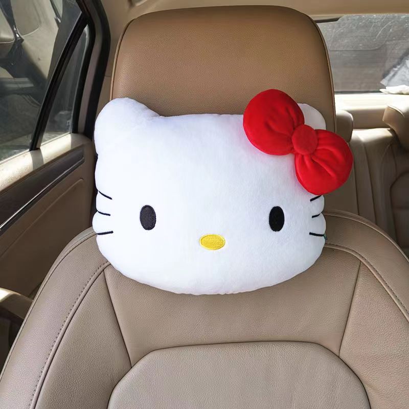 Cute car headrest Cushion Seat belt