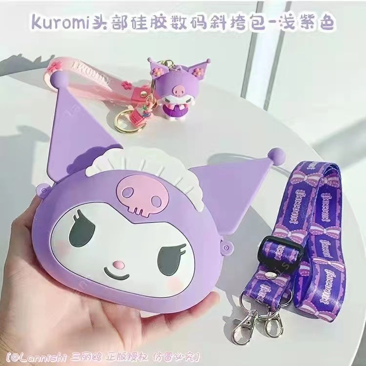 Cute silicone crossbody bag12*17cm