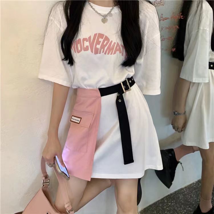 2022 sweet Cool Design T shirt + skirt suit