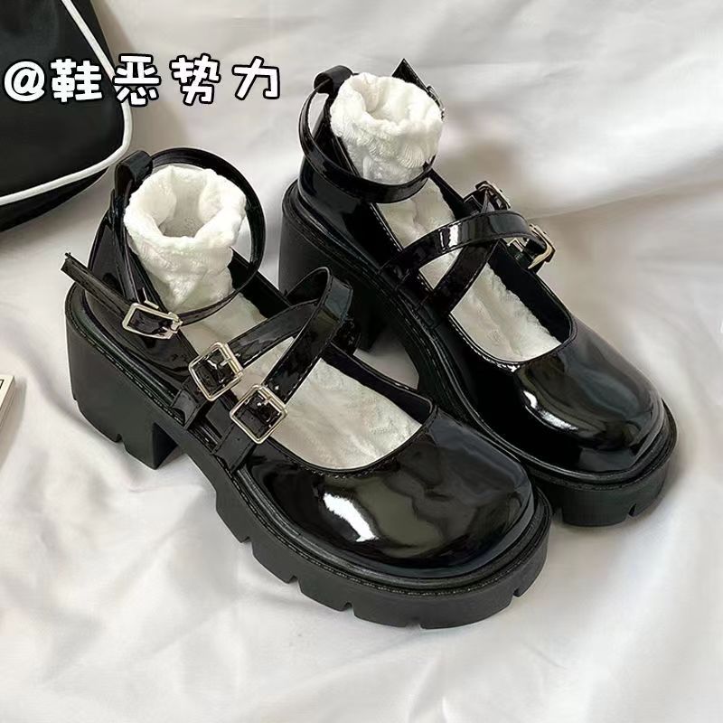 Japanese retro college leather shoes