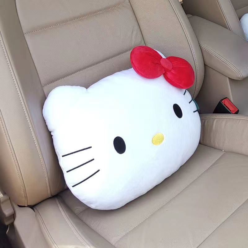 Cute car headrest Cushion Seat belt